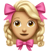Pink bow sticker