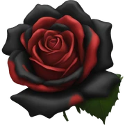 black rose with red paint sticker