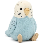 cute sky blue budgie jellycat plushie sticker