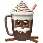 Festive hot chocolate sticker