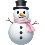 Snowman with a light pink bow sticker