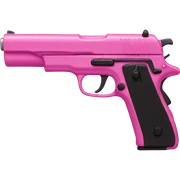 pink gun sticker