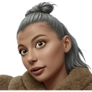 realistic portrait of girl sticker
