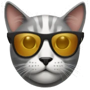 Cat with sunglasses sticker