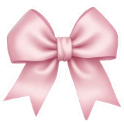 light pink ribbon bow sticker
