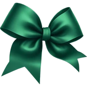 dark green bow sticker