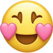 smiley face with baby pink hearts around it  sticker