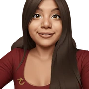 smiling girl with brown hair sticker