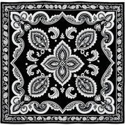 Black Paisley Bandana sticker