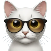Cat with sunglasses sticker