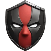 Deadpool shield sticker