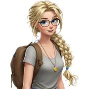 smiling girl with blue eyes sticker