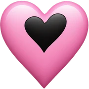 Pink and black heart sticker