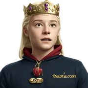 blonde boy with crown parody sticker