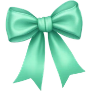 Mint bow sticker