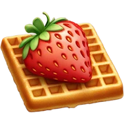 Strawberry on waffle sticker