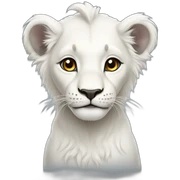White baby lion sticker