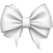 White bow sticker
