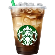 Starbuck ice coffee with ice cubes sticker
