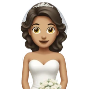 Brunette bride sticker