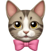 Cat with bow sticker