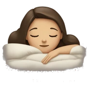 Brunette girl sleeping sticker