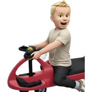 blonde male in vehicle shock sticker