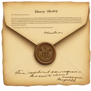 Harry potter letter sticker