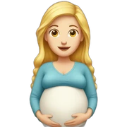 pregnant white woman sticker