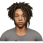 dreadlocked boy indoors portrait sticker
