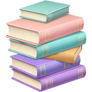 pastel colour mix of books sticker