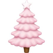 pastel pink christmas tree sticker