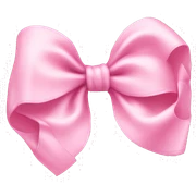 Baby pink bow sticker