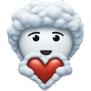 Snow and heart sticker
