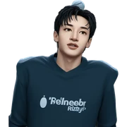 male portrait in casual attire sticker