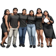 nighttime gathering of friends sticker