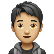 Asian boy sticker