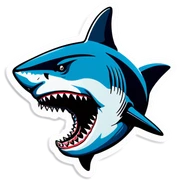 Shark bite  sticker