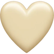 Cream coloured heart  sticker