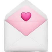 white envelope with a pink heart sticker