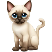 Siamese kitten sticker