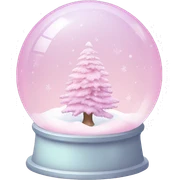 Pastel pink snow globe sticker