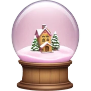 Pink Christmas snow globe sticker