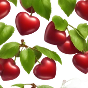 Cherry heart sticker