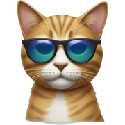 Cat with sunglasses sticker
