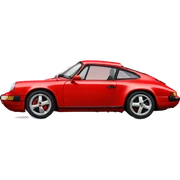 Red porsche  sticker