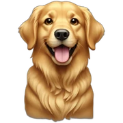 golden retriever plays sticker