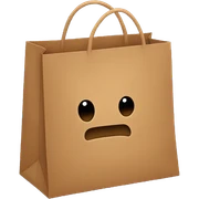 brown shopping bag sticker