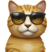 Cat with sunglasses sticker
