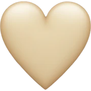 Beige heart  sticker